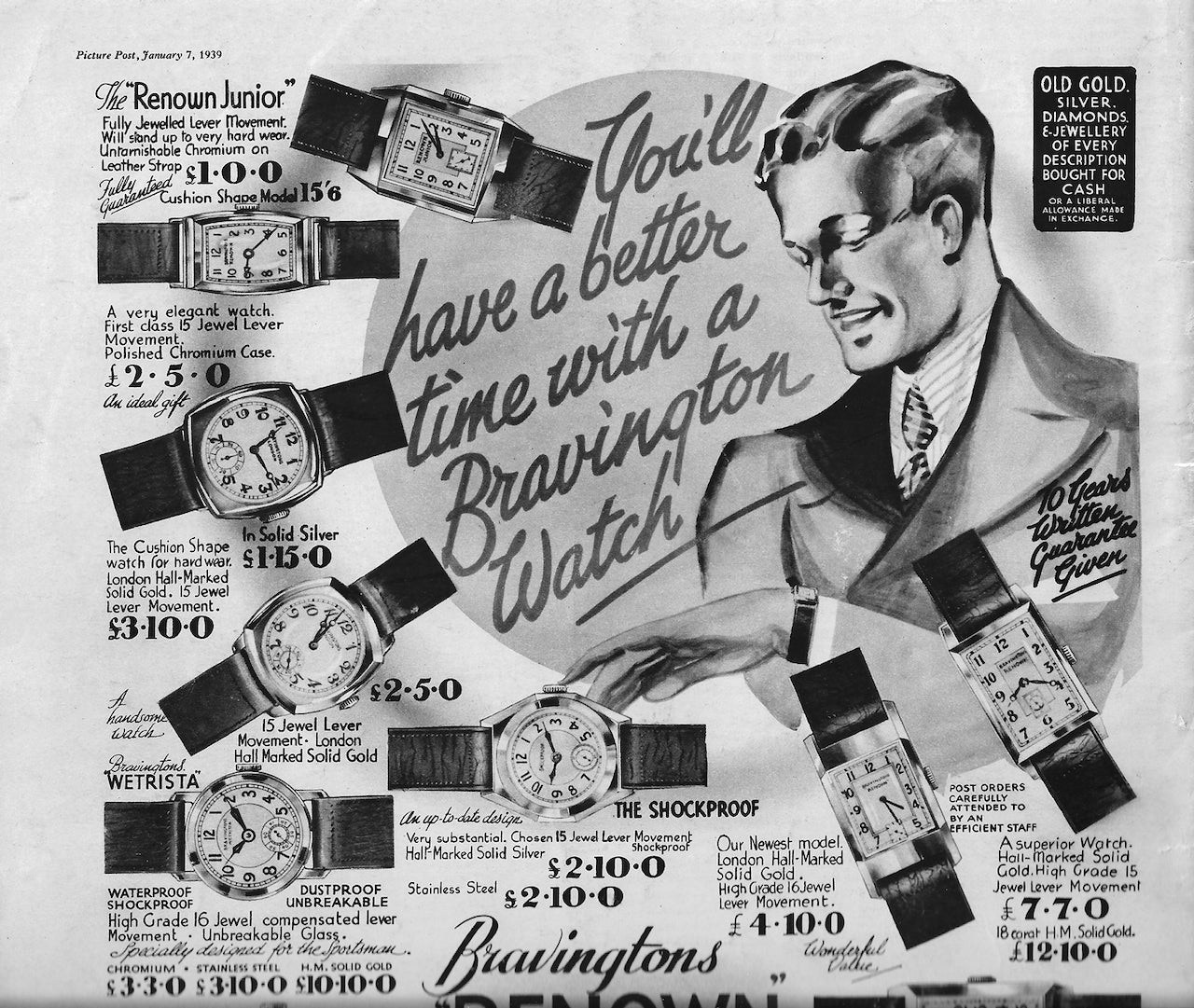 Old watch adverts